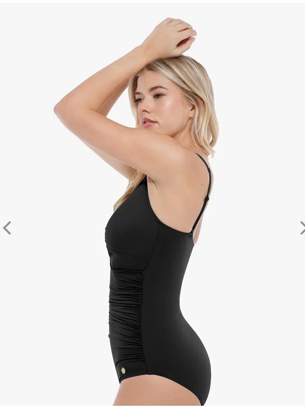 Twist-Front Black One-Piece Swimsuit - Women Swim - Picture 3 of 8